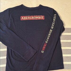 BOGO! Abercrombie & Fitch Dark Blue Graphic Long Sleeve Tee